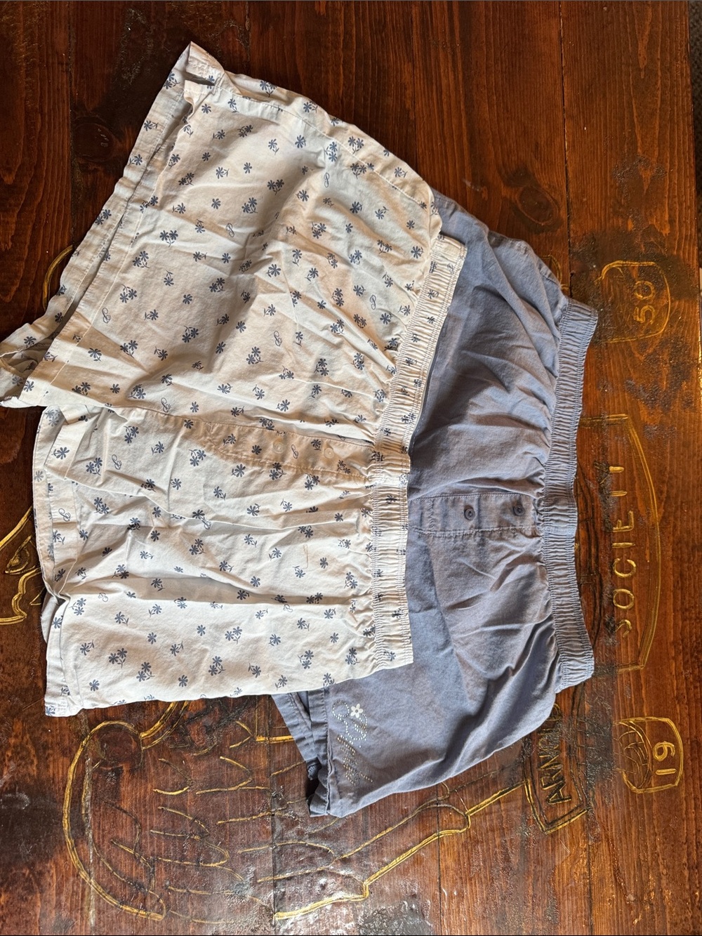 PINK Victoria's Secret Blue Chambray and White Floral Skorts Duo - $10 for BOTH!